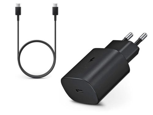  Samsung EP-TA800EBE PD3.0 + EP-DA905BBE Type-C hálózati töltő adapter + Type-C töltő és adatkábel 5V/ 3A fekete 