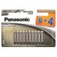  Panasonic 1.5V Alkáli AAA ceruza elem Everyday Power (10db / csomag)  (LR03EPS-10BW6-4F) 