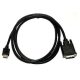  OEM DVI-D -> HDMI M/M video jelkábel 3m fekete (XDVIKABDVIHDMI3) 