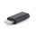  Gembird Lightning -> USB Type-C M/F adapter fekete (A-USB-CF8PM-01) 