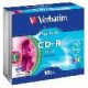  Verbatim 80'/700MB 52x slim CD lemez 10db/csomag 