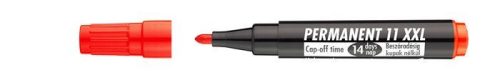  Alkoholos marker, 1-3 mm, kúpos, ICO "Permanent 11 XXL", piros (TICP11XP) 