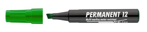  Alkoholos marker, 1-4 mm, vágott, ICO "Permanent 12", zöld (TICP12Z) 