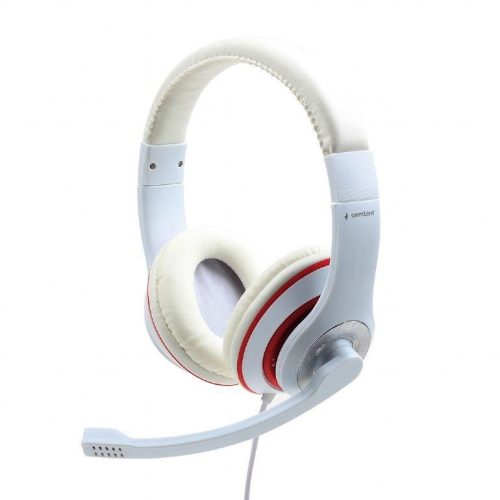  Gembird MHS-03-WTRD sztereó headset fehér-piros 