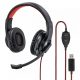  Hama HS-USB400 sztereó headset fekete-piros (139927) 