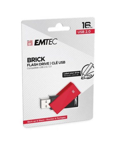  Pen Drive 16GB Emtec (C350) Brick 2.0 USB 2.0 piros (ECMMD16GC352) 