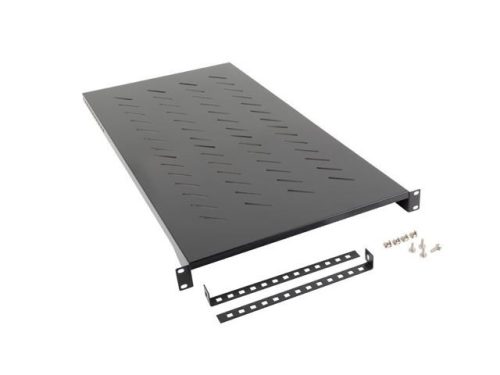  Lanberg 19" 1U 483X900mm fix rack polc fekete (AK-1013-B) 