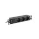  Lanberg PDU 10" 1U 16A 3x 230V PL 2m rack elosztó fekete (PDU-03F-0200-BK) 