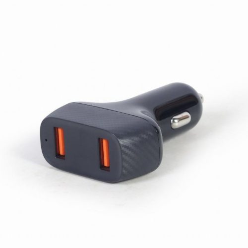  Gembird TA-U2QC3-CAR-01 2xUSB autós gyorstöltő QC3.0 36W fekete 