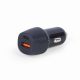  Gembird TA-U2QC3-CAR-02 2xUSB autós gyorstöltő Type-C PD, 18W fekete 