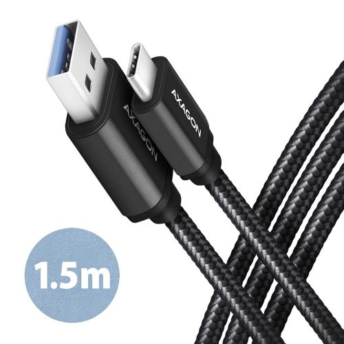  Axagon BUCM3-AM15AB Speed USB-C - USB-A adat- és töltőkábel 1.5m fekete 