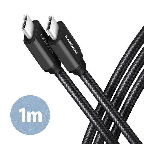  Axagon BUCM3-CM10AB Speed USB-C - USB-C adat- és töltőkábel 1m fekete 