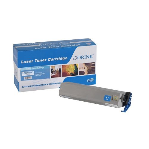  Orink C7100 utángyártott OKI toner cián (OKOC7100CY) 
