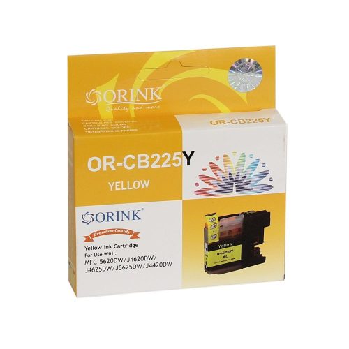  Orink LC225XL utángyártott Brother tintapatron sárga (BROLC225XLYE) 