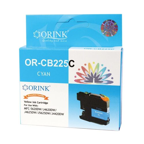  Orink LC225XL utángyártott Brother tintapatron ciánkék (BROLC225XLCY) 
