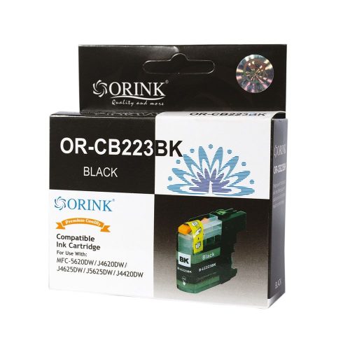 Orink LC223XL utángyártott Brother tintapatron fekete (BROLC223XLBK) 