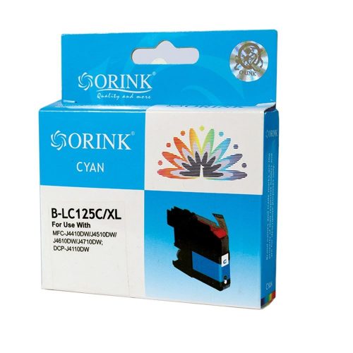  Orink LC125XL utángyártott Brother tintapatron ciánkék (BROLC125XLCY) 