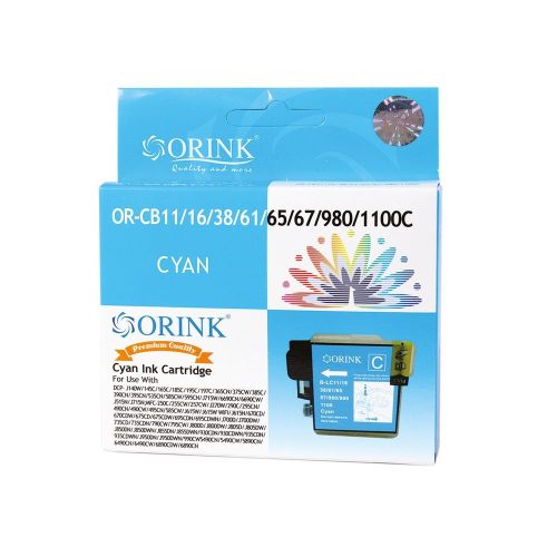  Orink CB11/LC980/LC1100XL utángyártott Brother tintapatron cián (BROCB11CY) 