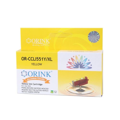  Orink CLI551XL utángyártott Canon tintapatron sárga (CAOCLI551XLYE) 