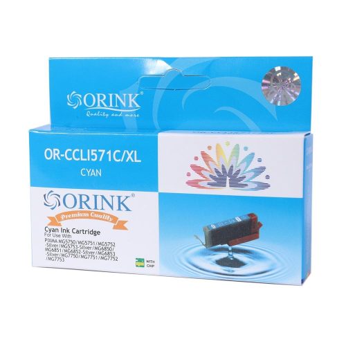  Orink CLI571XL utángyártott Canon tintapatron ciánkék (CAOCLI571XLCY) 
