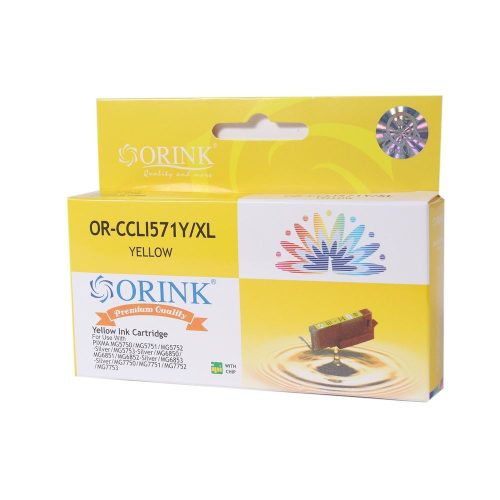  Orink CLI571XL utángyártott Canon tintapatron sárga (CAOCLI571XLYE) 