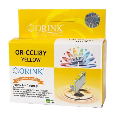  Orink CLI8 utángyártott Canon tintapatron sárga (CAOCLI8YE) 