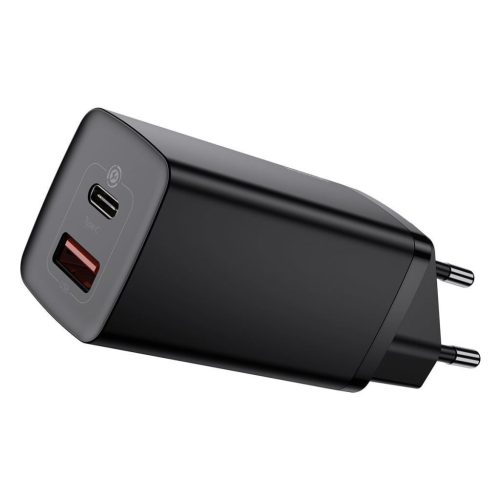  Baseus GaN2 Lite fali töltő USB-A + USB-C 65 W fekete (CCGAN2L-B01) 
