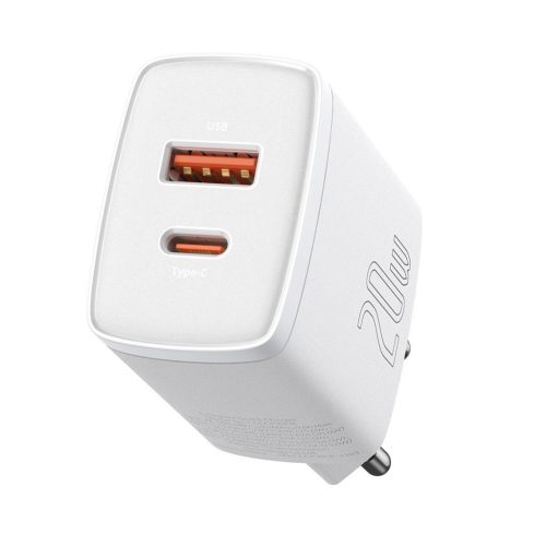  Baseus kompakt gyorstöltő USB-A / USB-C 20 W fehér (CCXJ-B02) 