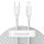  Baseus Simple Wisdomhoz USB-C, Lightning kábel, PD, 20W, 1,5m, 2db, fehér (TZCATLZJ-02) 