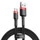  Baseus Cafule USB-A - USB-C kábel 0,5 m fekete-piros (CATKLF-A91) 