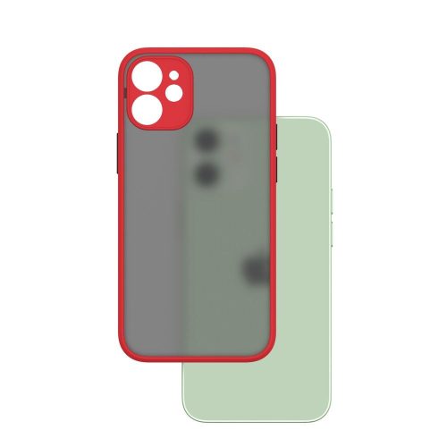  Cellect iPhone 12 mini tok piros-fekete (CEL-MATT-IPH1254-RBK) 