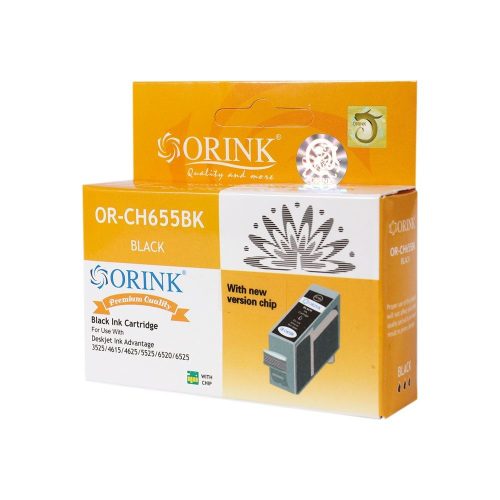  Orink utángyártott HP 655/CZ109AE tintapatron fekete (HPO655BK) 
