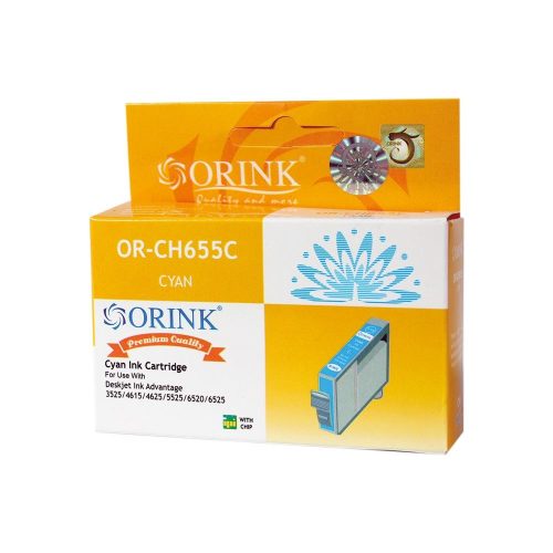 Orink utángyártott HP 655/CZ110AE tintapatron ciánkék (HPO655CY) 