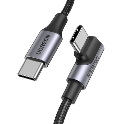  UGREEN US334  USB-C-USB-C ferde kábel, 5A, PD 100W, 2m, fekete (70645) 