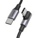  UGREEN US334  USB-C-USB-C ferde kábel, 5A, PD 100W, 2m, fekete (70645) 