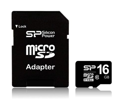  16GB microSDHC Silicon Power CL10 + adapter (SP016GBSTH010V10SP) 
