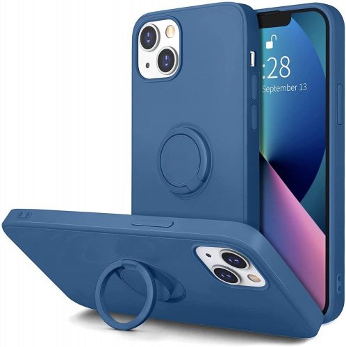  Cellect Samsung S22 Plus szilikon tok gyűrűvel sötétkék (CEL-RING-S22P-DBL) 