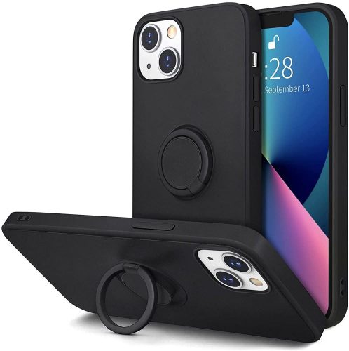  Cellect Samsung A32 5G szilikon tok gyűrűvel fekete (CEL-RING-A325G-BK) 