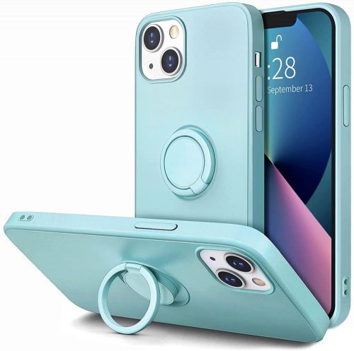  Cellect iPhone 13 Pro Max szilikon tok gyűrűvel türkizkék (CEL-RING-IPH1367-T) 