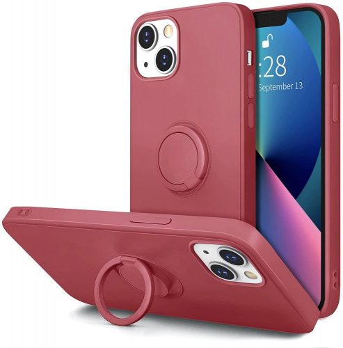  Cellect iPhone 12 Pro Max szilikon tok gyűrűvel mályvaszínű (CEL-RING-IPH1267-M) 