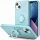  Cellect iPhone 12 Pro Max szilikon tok gyűrűvel türkizkék (CEL-RING-IPH1267-T) 
