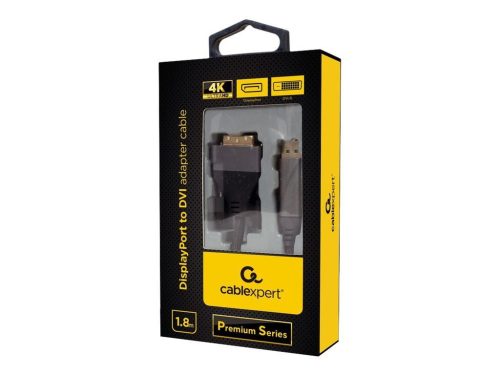  Gembird CC-DPM-DVIM-4K-6 DisplayPort- DVI kábel 1.8m 