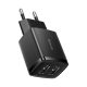  Baseus kompakt gyorstöltő 2x USB 10.5W fekete (CCXJ010201) 
