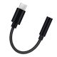  Cellect Type-C - 3,5mm jack audió átalakító adapter fekete (ADAPTER-TYPEC-JACK) 