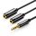  UGREEN AV123 AUX audio elosztó 3,5 mm-es jack kábel 25 cm fekete (20816) 