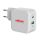  Roline 1x USB3.0 Type-A + 1x USB Type-C fali töltő 65W fehér (19.11.1041-10) 