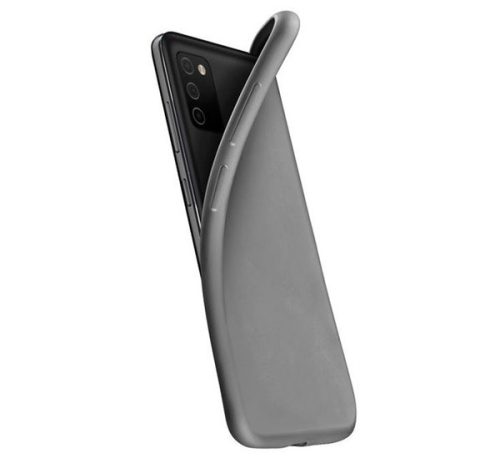  CELLULARLINE CHROMA szilikon telefonvédő (matt, mikrofiber plüss belső) FEKETE [Samsung Galaxy A03s (SM-A037F)] 