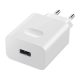  HUAWEI hálózati töltő USB aljzat (5V / 2000 mA, 10W, gyorstöltés támogatás) FEHÉR (HW-100225E00 / 55033325) 