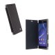  KRUSELL FLIPCover BODEN műanyag telefonvédő (átlátszó hátlap, oldalra nyíló bőr hatású FLIP) FEKETE [Sony Xperia M2 (D2303)] 