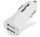  AWEI autós töltő 2 USB aljzat (5V/1000mA, 5V/2400mA, gyorstöltés támogatás) FEHÉR (C-300_W) 